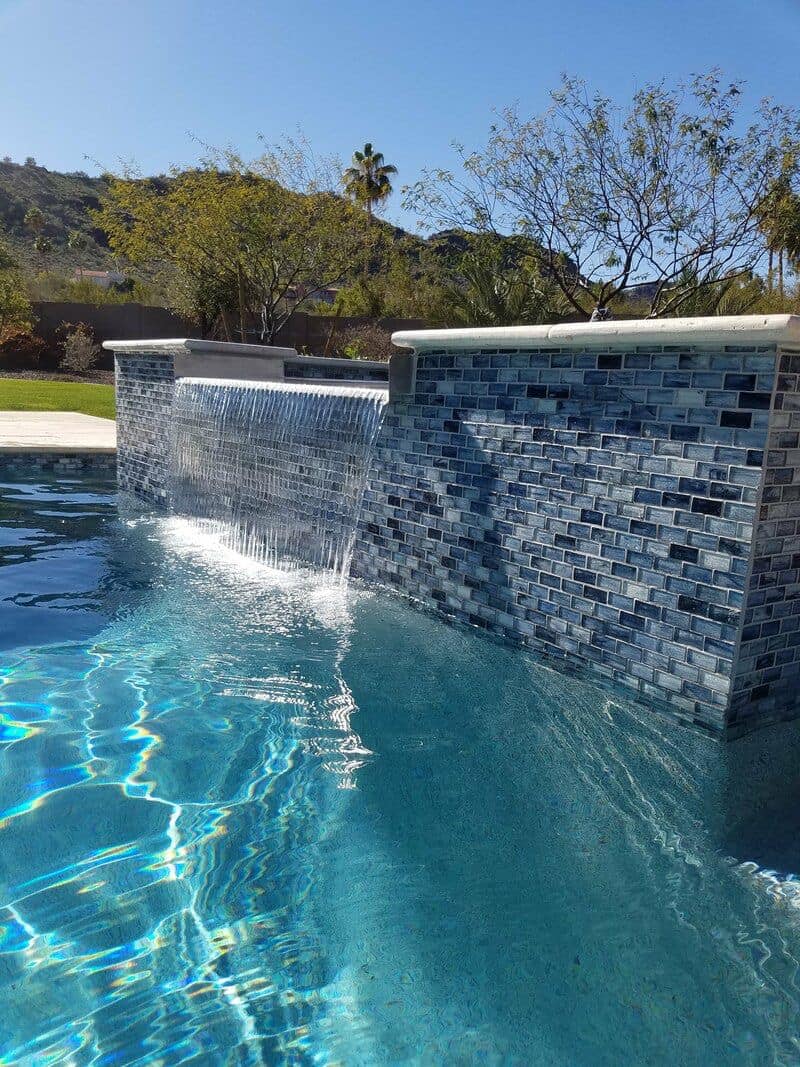 Mosaic water feature wall